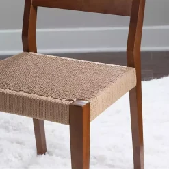 Online Kirklands Home Basketweave Wood Dining Chairs, Set of 2 Brown