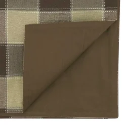 Discount Kirklands Home Brown Block Plaid Table Runner, 90 in.