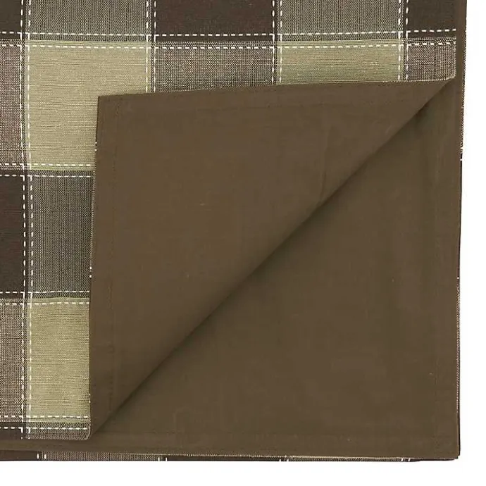 Discount Kirklands Home Brown Block Plaid Table Runner, 90 in.
