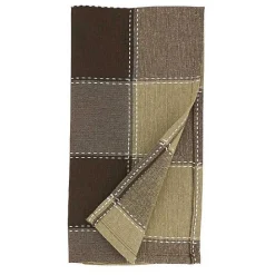 Clearance Kirklands Home Brown Block Stitched Napkins, Set of 4