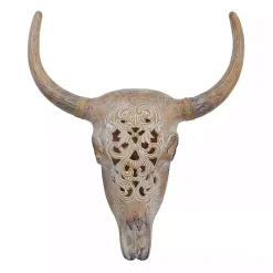 Kirklands Home Bohemian Bull Wall Plaque Brown