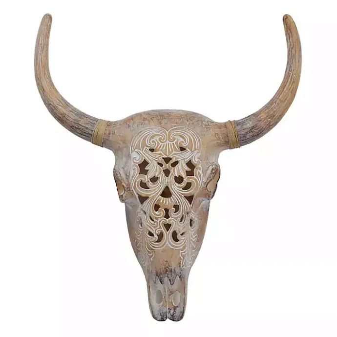 Kirklands Home Bohemian Bull Wall Plaque Brown