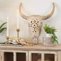 Kirklands Home Bohemian Bull Wall Plaque Brown
