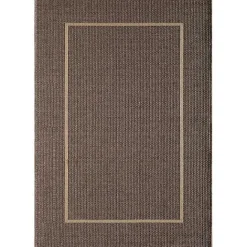 Clearance Kirklands Home Bordered Outdoor Area Rug, 7x9 Brown