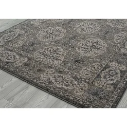New Kirklands Home Bordered Pattern Runner, 2x10 Brown