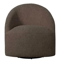 Best Kirklands Home Boucle Barrel Swivel Accent Chair Brown