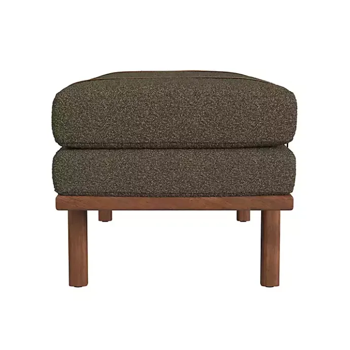 Sale Kirklands Home Boucle Faux Leather Bench Brown
