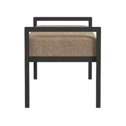 Hot Kirklands Home Boucle Upholstered Metal Frame Bench Brown
