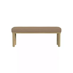 Clearance Kirklands Home Boucle Upholstered Wood Leg Bench Brown