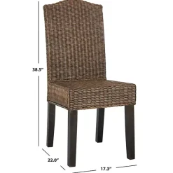 Outlet Kirklands Home Camelback Wicker Dining Chairs, Set of 2 Brown