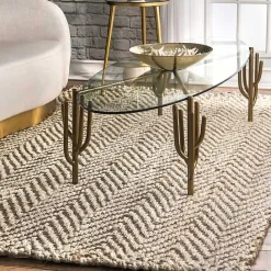 Hot Kirklands Home Brown Chevron Valen Area Rug, 5x8