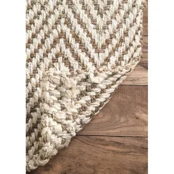 Hot Kirklands Home Brown Chevron Valen Area Rug, 5x8