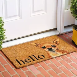 Online Kirklands Home Chihuahua Hello Doormat Brown