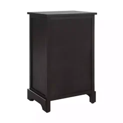 New Kirklands Home Cora Accent Table with Woven Storage Baskets Brown