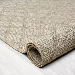 Best Kirklands Home Diamond Lattice Indoor/Outdoor Rug, 5x7 Brown