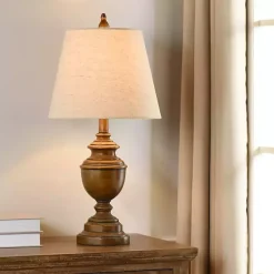 Clearance Kirklands Home Brown Farmhouse Accent Table Lamp Tan