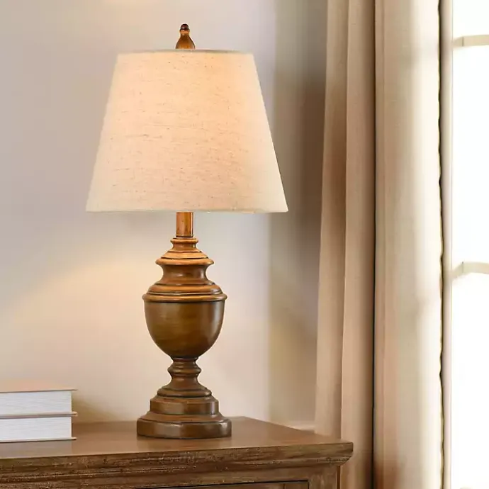 Clearance Kirklands Home Brown Farmhouse Accent Table Lamp Tan