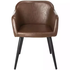 Hot Kirklands Home Faux Leather Adalena Accent Chair Brown