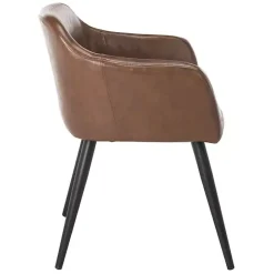 Hot Kirklands Home Faux Leather Adalena Accent Chair Brown