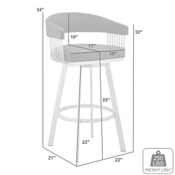Outlet Kirklands Home Faux Leather Chelsea Swivel Bar Stool Brown