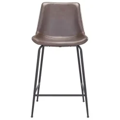 Discount Kirklands Home Faux Leather Highback Counter Stool Brown