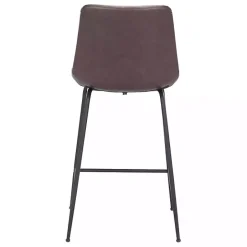 Discount Kirklands Home Faux Leather Highback Counter Stool Brown