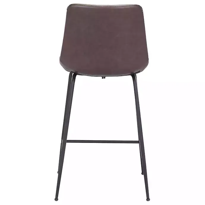 Discount Kirklands Home Faux Leather Highback Counter Stool Brown