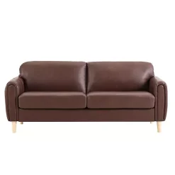 Sale Kirklands Home Faux Leather Lyon Sofa Brown