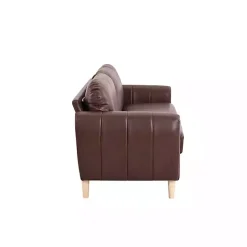 Sale Kirklands Home Faux Leather Lyon Sofa Brown