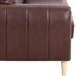 Sale Kirklands Home Faux Leather Lyon Sofa Brown