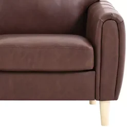 Sale Kirklands Home Faux Leather Lyon Sofa Brown