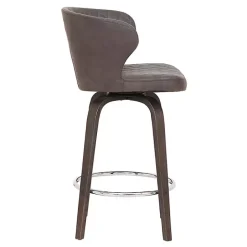 Clearance Kirklands Home Faux Leather Mynette Swivel Stool, 36 in. Brown