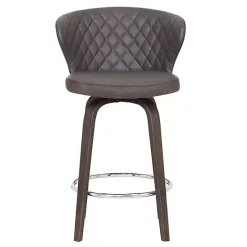 Online Kirklands Home Faux Leather Mynette Swivel Stool, 40 in. Brown