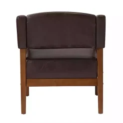 Discount Kirklands Home Faux Leather Nicki Accent Chair Brown
