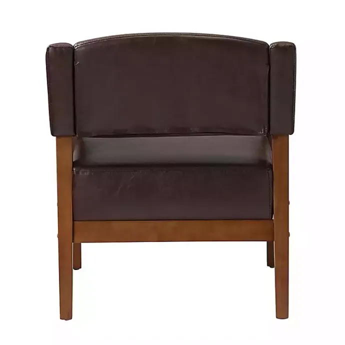 Discount Kirklands Home Faux Leather Nicki Accent Chair Brown