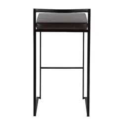 Best Kirklands Home Faux Leather Stackable Bar Stools, Set of 2 Brown
