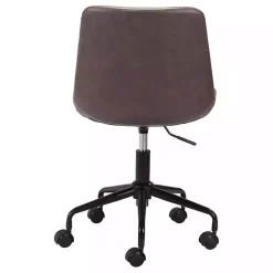 Outlet Kirklands Home Faux Leather Swivel Office Chair Brown