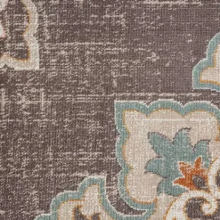 Online Kirklands Home Brown Floral Medallion Outdoor Area Rug, 7x9
