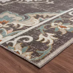 Online Kirklands Home Brown Floral Medallion Outdoor Area Rug, 7x9