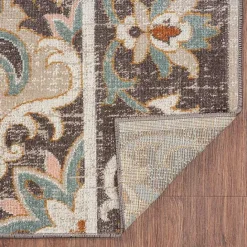 Online Kirklands Home Brown Floral Medallion Outdoor Area Rug, 7x9