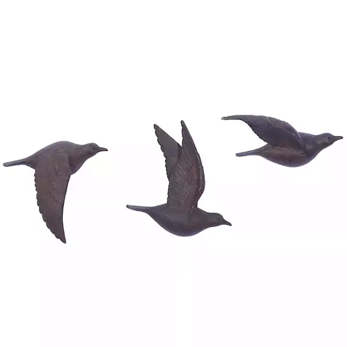 Discount Kirklands Home Flying Birds Wall Sculptures, Set of 3 Brown