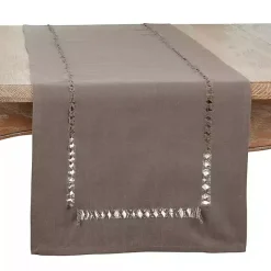 Online Kirklands Home Hemstitch Table Runner Brown