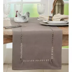 Online Kirklands Home Hemstitch Table Runner Brown