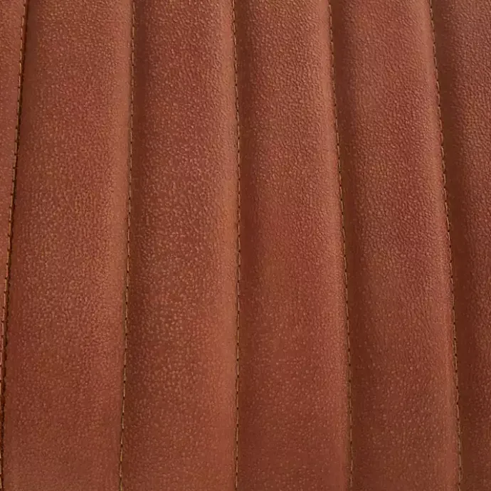 Kirklands Home Leather Tufted Panel Bench Brown