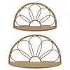 Best Kirklands Home Brown Metal Arched Flower Wall Shelves, Set of 2
