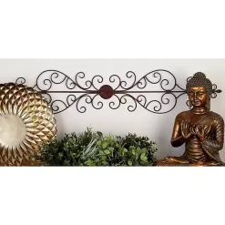 Hot Kirklands Home Metal Scroll Panel Wall Plaque Brown