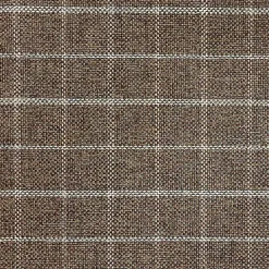 Discount Kirklands Home Plaid Upholstered Square Storage Ottoman Brown
