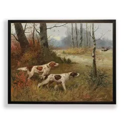 Kirklands Home Brown Pointer Dogs Framed Art Print