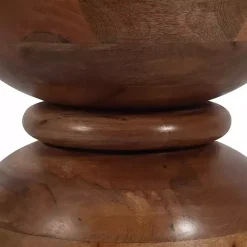 Hot Kirklands Home Polished Wood Hourglass Accent Table Brown