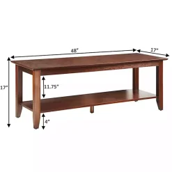 Sale Kirklands Home Simple Rectangular Coffee Table Brown